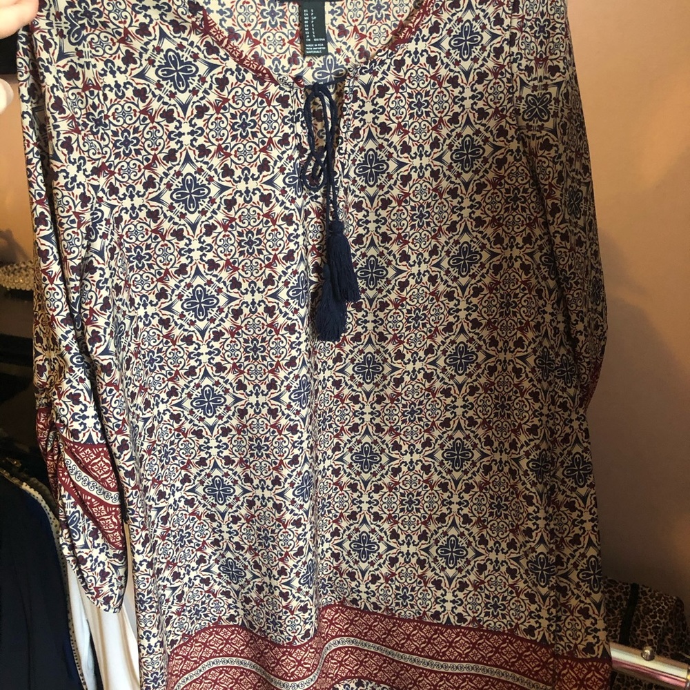 Long flowy tunic type blouse